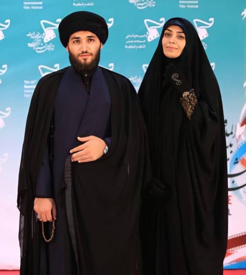 الهام چرخنده و همسرش در افتتاحیه جشنواره فیلم مقاومت