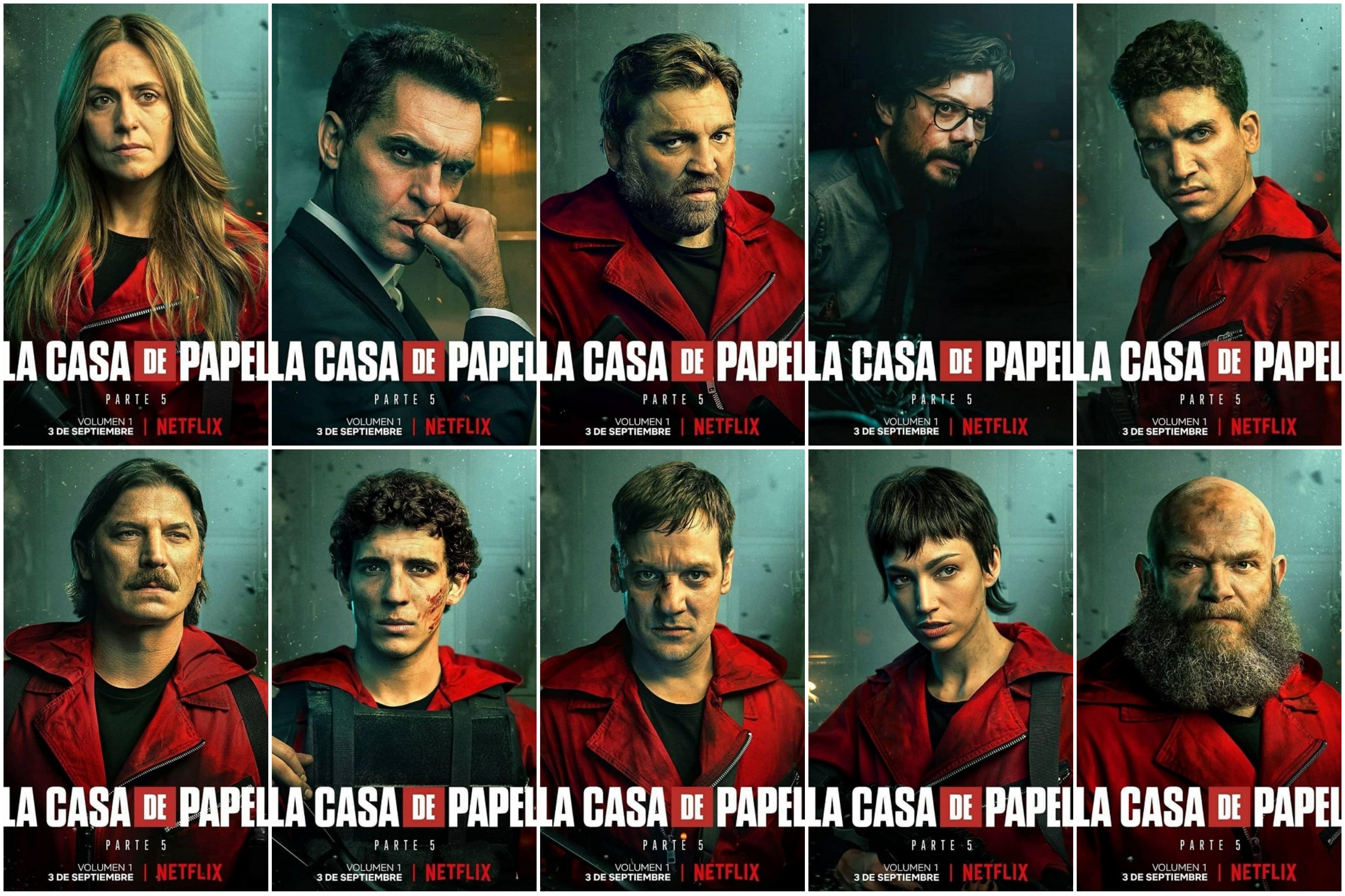 کاراکتر پوسترهای فصل ۵ سریال محبوب Money Heist